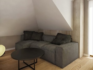 INTERIOR | Dom w Żorach - Małe z sofą białe biuro, styl nowoczesny - zdjęcie od Manufaktura Projektów