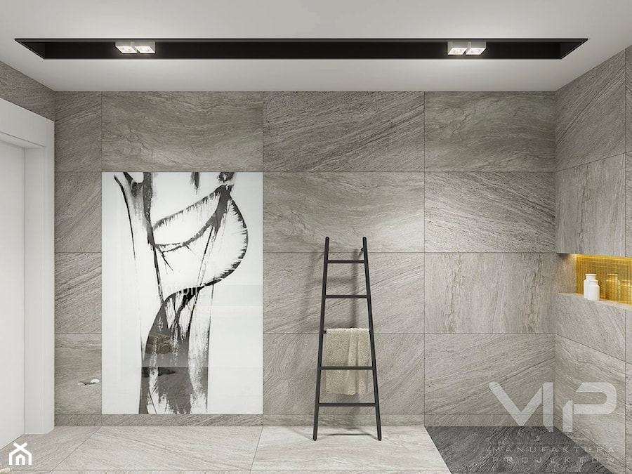 INTERIOR | Dom w Rudach - Średnia bez okna z punktowym oświetleniem łazienka, styl nowoczesny - zdjęcie od Manufaktura Projektów