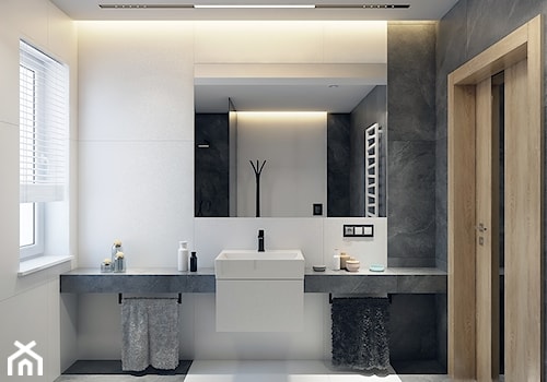 BATHROOM I 6 I 2018 - Średnia z punktowym oświetleniem łazienka z oknem, styl nowoczesny - zdjęcie od Manufaktura Projektów