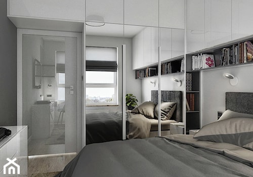 INTERIOR | Mieszkanie M3 - Warszawa - Średnia biała sypialnia, styl nowoczesny - zdjęcie od Manufaktura Projektów