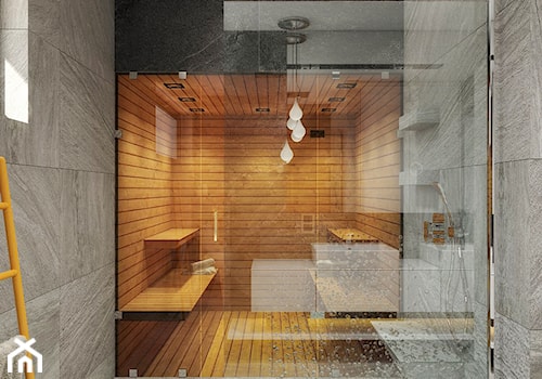 INTERIOR | Dom w Rudach - Średnia na poddaszu bez okna łazienka, styl nowoczesny - zdjęcie od Manufaktura Projektów