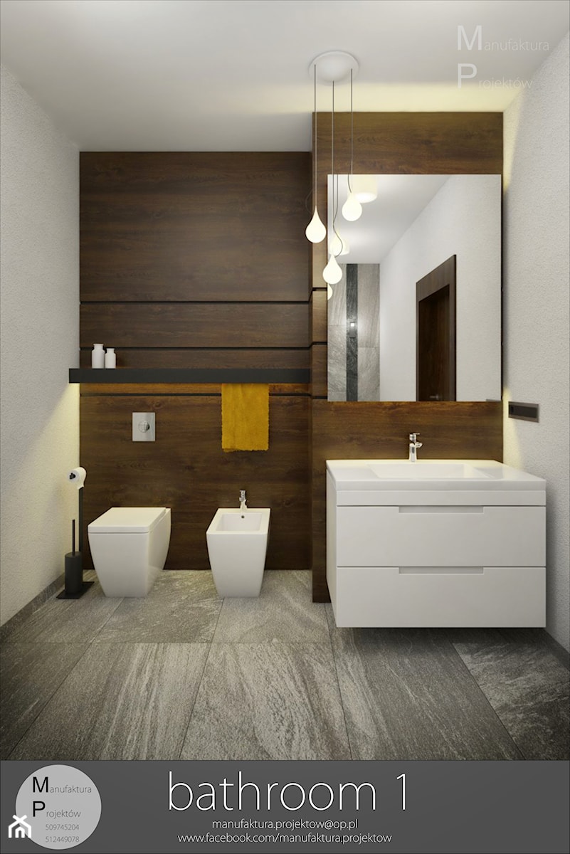 INTERIOR | bathroom 1 - Łazienka, styl nowoczesny - zdjęcie od Manufaktura Projektów