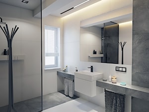 BATHROOM I 6 I 2018 - Średnia z punktowym oświetleniem łazienka z oknem, styl nowoczesny - zdjęcie od Manufaktura Projektów