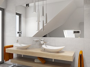 INTERIOR | Łazienka 07 - Z dwoma umywalkami łazienka, styl nowoczesny - zdjęcie od Manufaktura Projektów