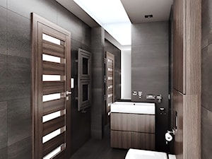 Drewno w łazienkach - Łazienka, styl nowoczesny - zdjęcie od Manufaktura Projektów