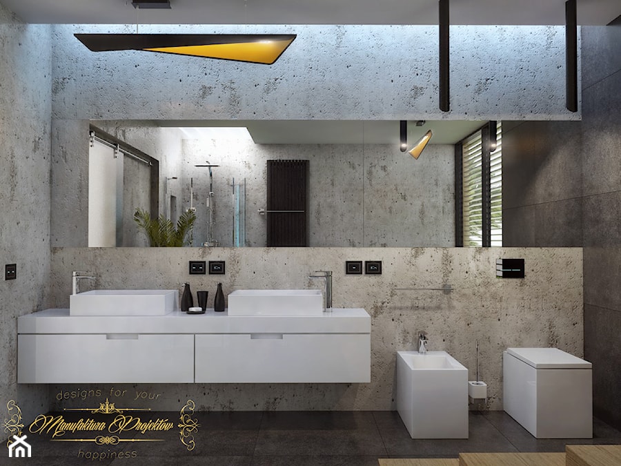 Praca konkursowa _ Bathroom Concrete _ III miejsce w konkursie - Łazienka, styl nowoczesny - zdjęcie od Manufaktura Projektów