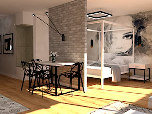 Mieszkanie Gdańsk - Duża szara sypialnia, styl nowoczesny - zdjęcie od INTERNOO/studio architektury