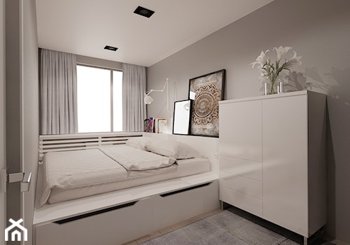 mieszkanie w Zabrzu - Średnia szara sypialnia, styl nowoczesny - zdjęcie od Agata Pozowska-Majchrzak, Architekt