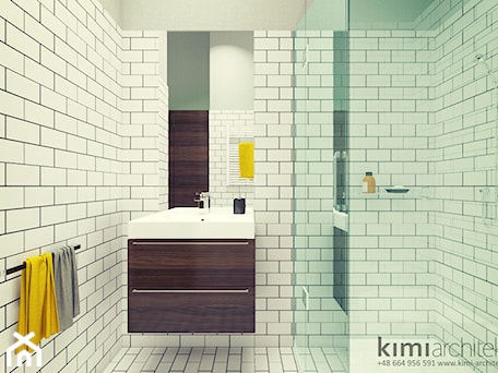 Aranżacje wnętrz - Łazienka: projekt łazienki - KIMI architekci. Przeglądaj, dodawaj i zapisuj najlepsze zdjęcia, pomysły i inspiracje designerskie. W bazie mamy już prawie milion fotografii!