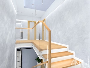Nowoczesne wnętrza domu w Gliwicach - Schody, styl nowoczesny - zdjęcie od AKAart Pracownia Projektowa