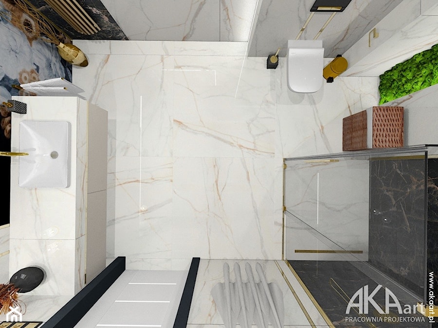 Nowoczesna elegancka łazienka - zdjęcie od AKAart Pracownia Projektowa