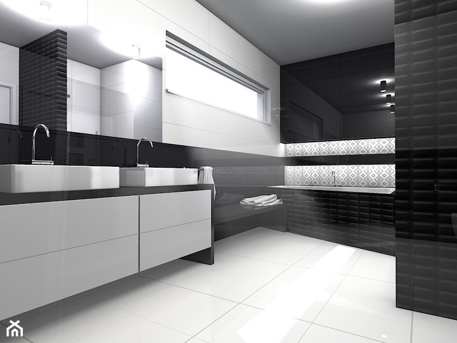 łazienka przy sypialni - zdjęcie od KWADRAT Projektowanie Łazienek