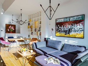 Apartament w Libertowie pod Krakowem - Poddasze - Salon, styl minimalistyczny - zdjęcie od Biuro Architektoniczne Łukasz Pióro