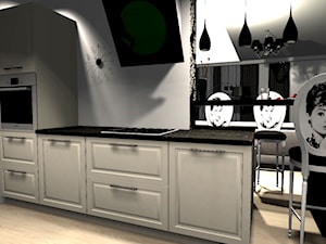 Koncepcja salonu z otwarta kuchnia - Kuchnia, styl glamour - zdjęcie od Glamour Design Adriana Wajsen