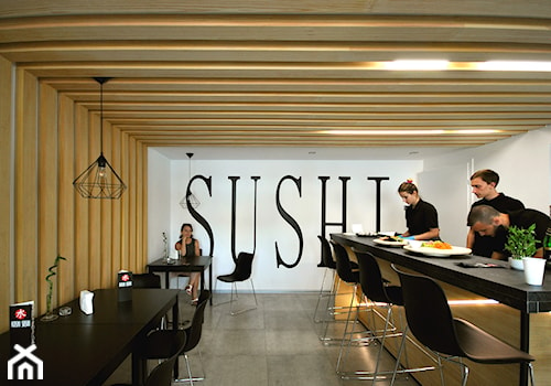 PROJEKT BARU SHUSI - Wnętrza publiczne, styl minimalistyczny - zdjęcie od Piotr Stolarek PROJEKTOWANIE WNĘTRZ