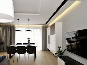 Projekt mieszkania w bliźniaku - Salon, styl nowoczesny - zdjęcie od Piotr Stolarek PROJEKTOWANIE WNĘTRZ