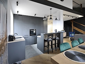 Mieszkanie w segmencie w antresolą - Kuchnia, styl industrialny - zdjęcie od Piotr Stolarek PROJEKTOWANIE WNĘTRZ