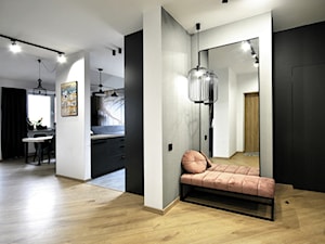 Mieszkanie w segmencie w antresolą - Hol / przedpokój, styl skandynawski - zdjęcie od Piotr Stolarek PROJEKTOWANIE WNĘTRZ