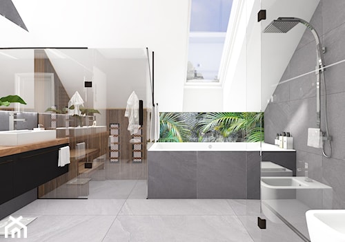 Minimalistyczna łazienka z sauną - zdjęcie od Magdalena Gzella Architektura Wnętrz
