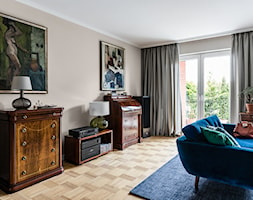 Dom w Gdańsku - Średni beżowy biały pomarańczowy salon, styl nowoczesny - zdjęcie od PracowniaPolka - Homebook