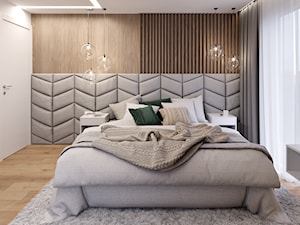 Soft and cozy - Średnia biała sypialnia, styl nowoczesny - zdjęcie od Inspira Design