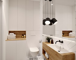 W jodełkę - Średnia bez okna łazienka, styl skandynawski - zdjęcie od Inspira Design - Homebook