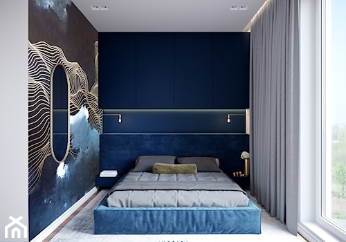 Wszystko o sypialni - Średnia biała czarna sypialnia, styl nowoczesny - zdjęcie od Inspira Design