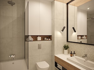 Przytulne m4 na Pradze - Średnia bez okna z lustrem z punktowym oświetleniem łazienka, styl nowoczesny - zdjęcie od Inspira Design