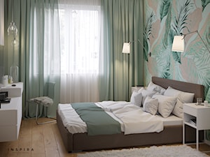 Przytulne m4 na Pradze - Średnia biała sypialnia, styl nowoczesny - zdjęcie od Inspira Design