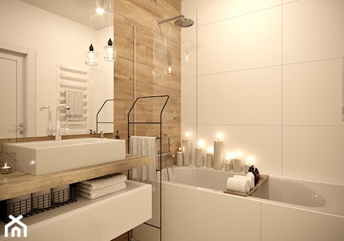 Sielankowa Prowansja - Mała bez okna z punktowym oświetleniem łazienka, styl tradycyjny - zdjęcie od Inspira Design