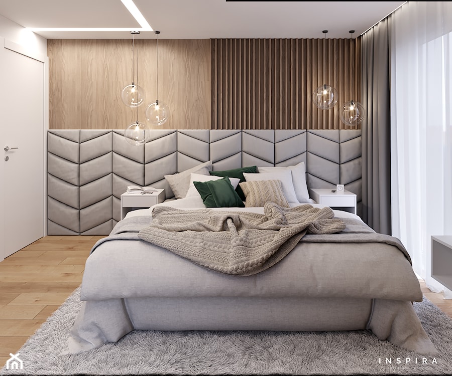 Mała biała sypialnia, styl nowoczesny - zdjęcie od Inspira Design