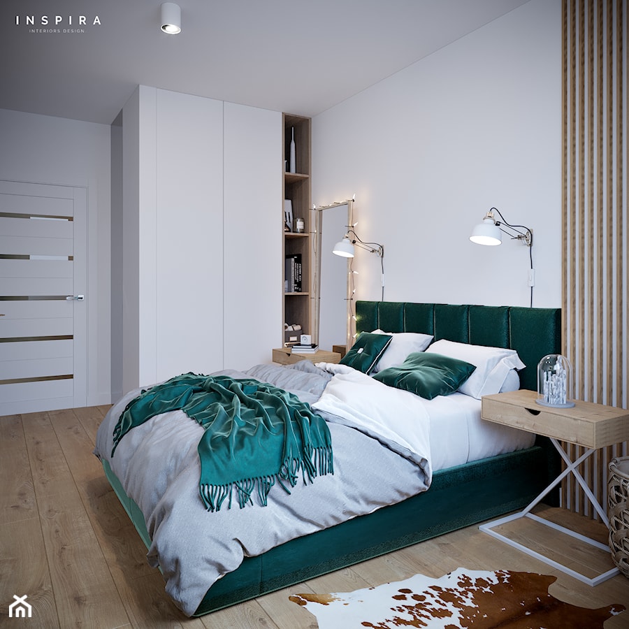 Dobrze się układa...;) - Średnia biała sypialnia, styl nowoczesny - zdjęcie od Inspira Design