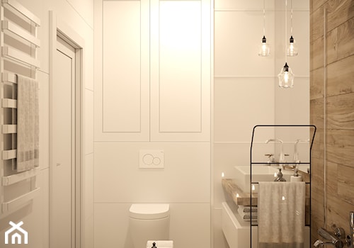 Sielankowa Prowansja - Mała bez okna z punktowym oświetleniem łazienka, styl tradycyjny - zdjęcie od Inspira Design