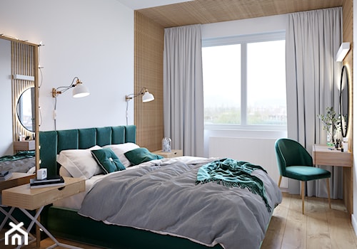 Dobrze się układa...;) - Średnia beżowa biała sypialnia, styl nowoczesny - zdjęcie od Inspira Design