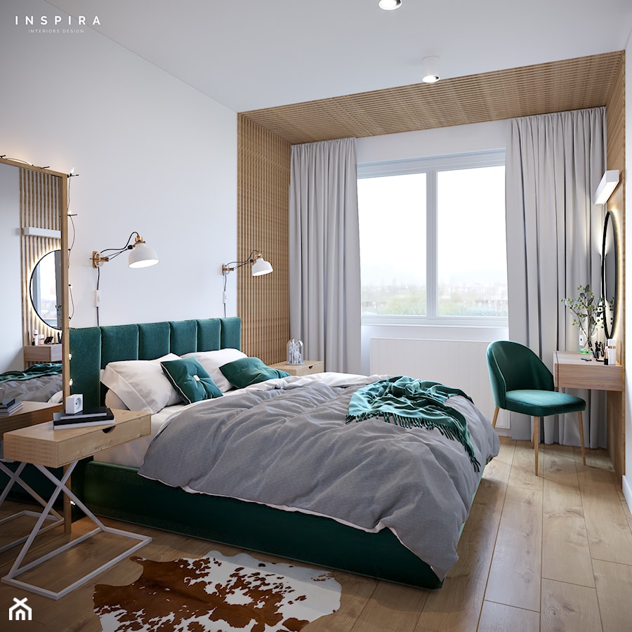 Dobrze się układa...;) - Średnia beżowa biała sypialnia, styl nowoczesny - zdjęcie od Inspira Design