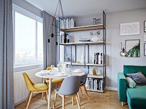 Dobrze się układa...;) - Mała szara jadalnia w salonie, styl skandynawski - zdjęcie od Inspira Design