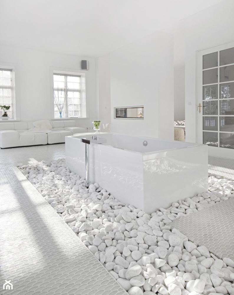 Biała łazienka - Łazienka, styl nowoczesny - zdjęcie od Inspiracje-Wnętrz.pl