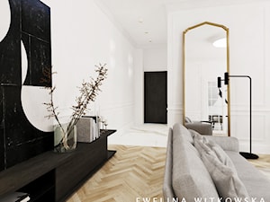 Mieszkanie w warszawskiej kamienicy - Mały biały salon, styl tradycyjny - zdjęcie od Ewelina Witkowska Architektura Wnętrz