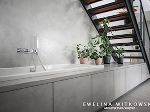 Dwupoziomowe mieszkanie w Warszawie - Mała na poddaszu bez okna łazienka, styl nowoczesny - zdjęcie od Ewelina Witkowska Architektura Wnętrz
