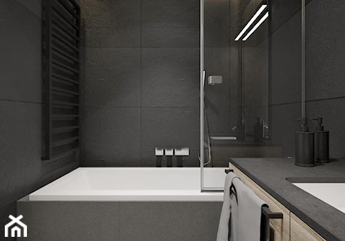 Wilanów - Mała łazienka, styl nowoczesny - zdjęcie od Ewelina Witkowska Architektura Wnętrz