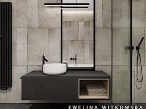 Apartament na Mokotowie - Mała bez okna z lustrem łazienka, styl nowoczesny - zdjęcie od Ewelina Witkowska Architektura Wnętrz