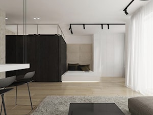 Mieszkanie w szarościach - Salon, styl minimalistyczny - zdjęcie od Ewelina Witkowska Architektura Wnętrz