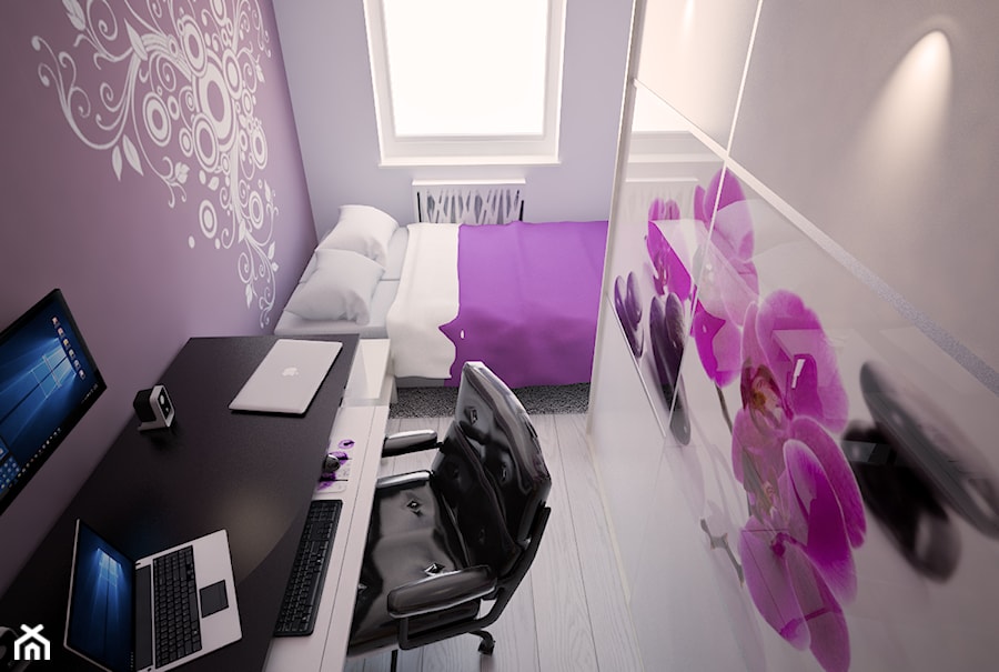 sypialnia w fioletach - zdjęcie od Michał Ślusarczyk