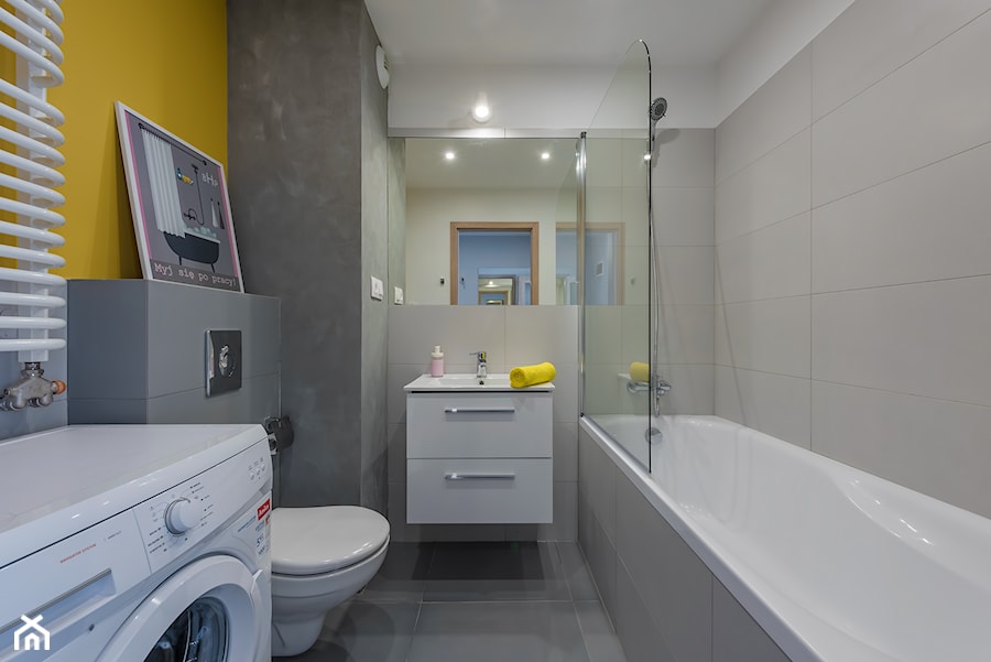 łazienka szarość złamana żółcią - zdjęcie od Michał Ślusarczyk