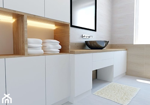 łazienka na piętrze ze skosami - zdjęcie od Michał Ślusarczyk