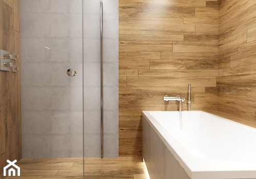 drewno i beton w łazience - zdjęcie od Michał Ślusarczyk