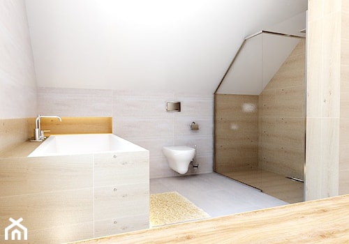 łazienka na piętrze ze skosami - zdjęcie od Michał Ślusarczyk