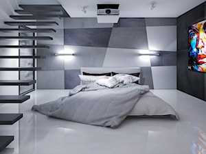 sypialnia z betonem architektonicznym - zdjęcie od Michał Ślusarczyk