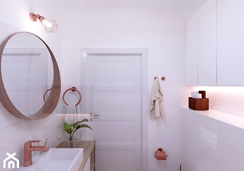 łazienka z armaturą w kolorze różowego złota - zdjęcie od Michał Ślusarczyk