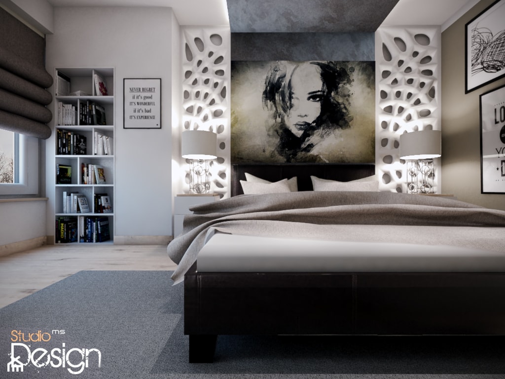 sypialnia w stylu nowoczesnym - zdjęcie od Michał Ślusarczyk - Homebook